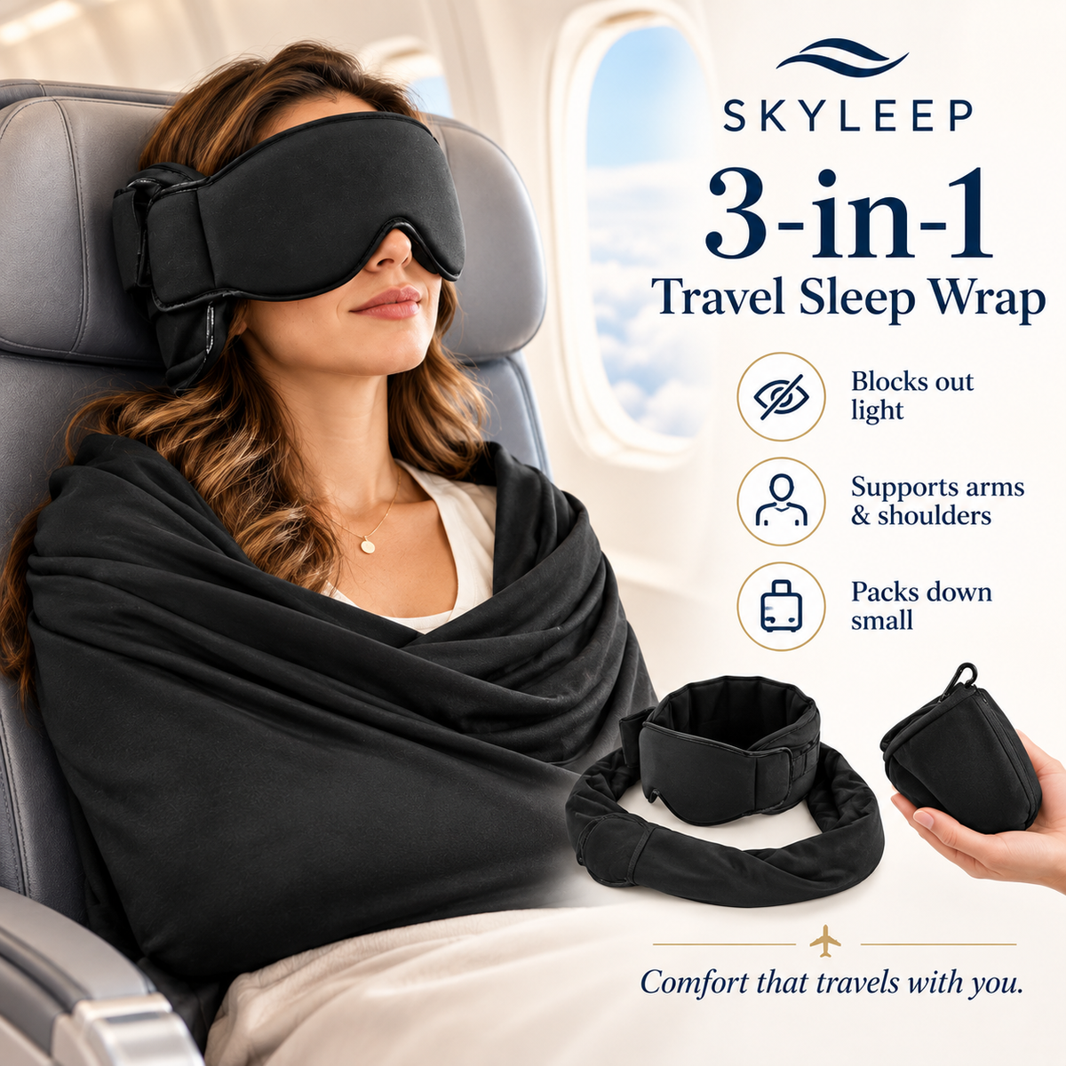 Skyleep First Class 3-in-1  Travel Sleep Set