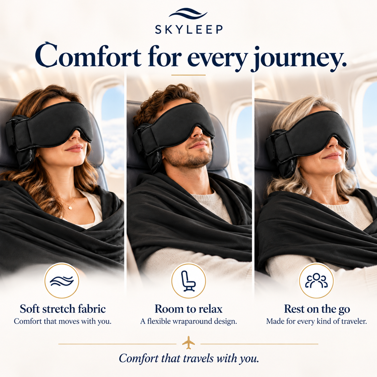 Skyleep First Class 3-in-1  Travel Sleep Set