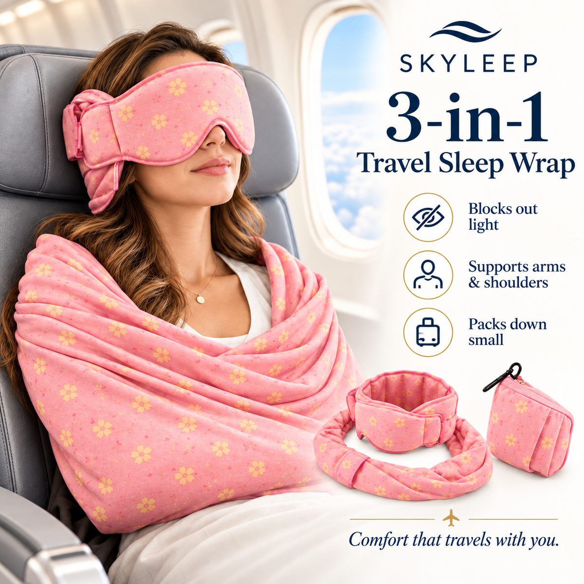 Skyleep First Class 3-in-1  Travel Sleep Set