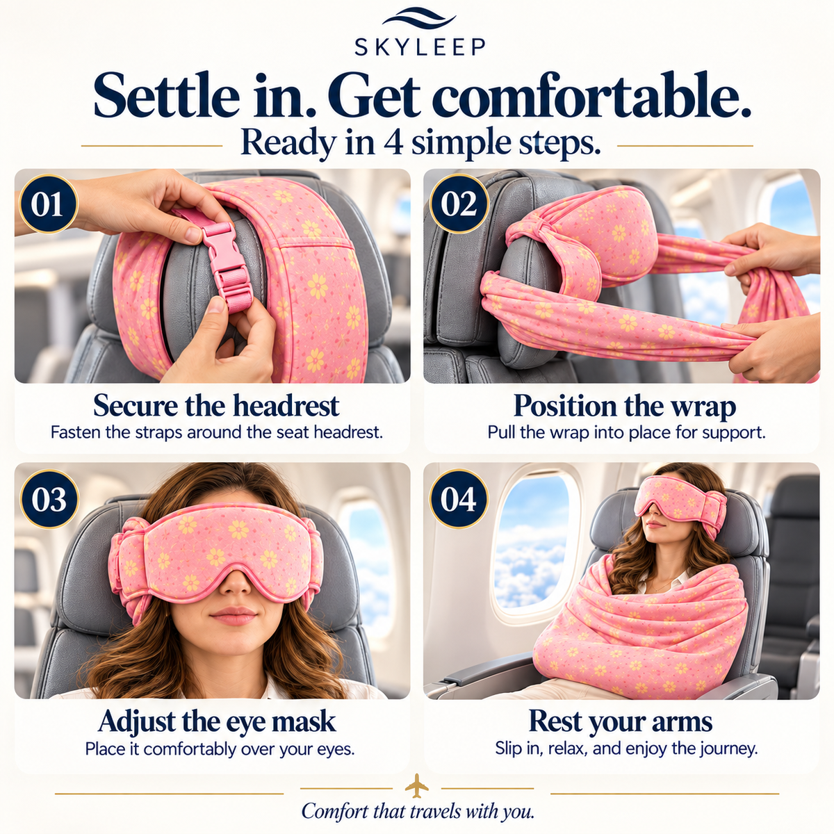 Skyleep First Class 3-in-1  Travel Sleep Set