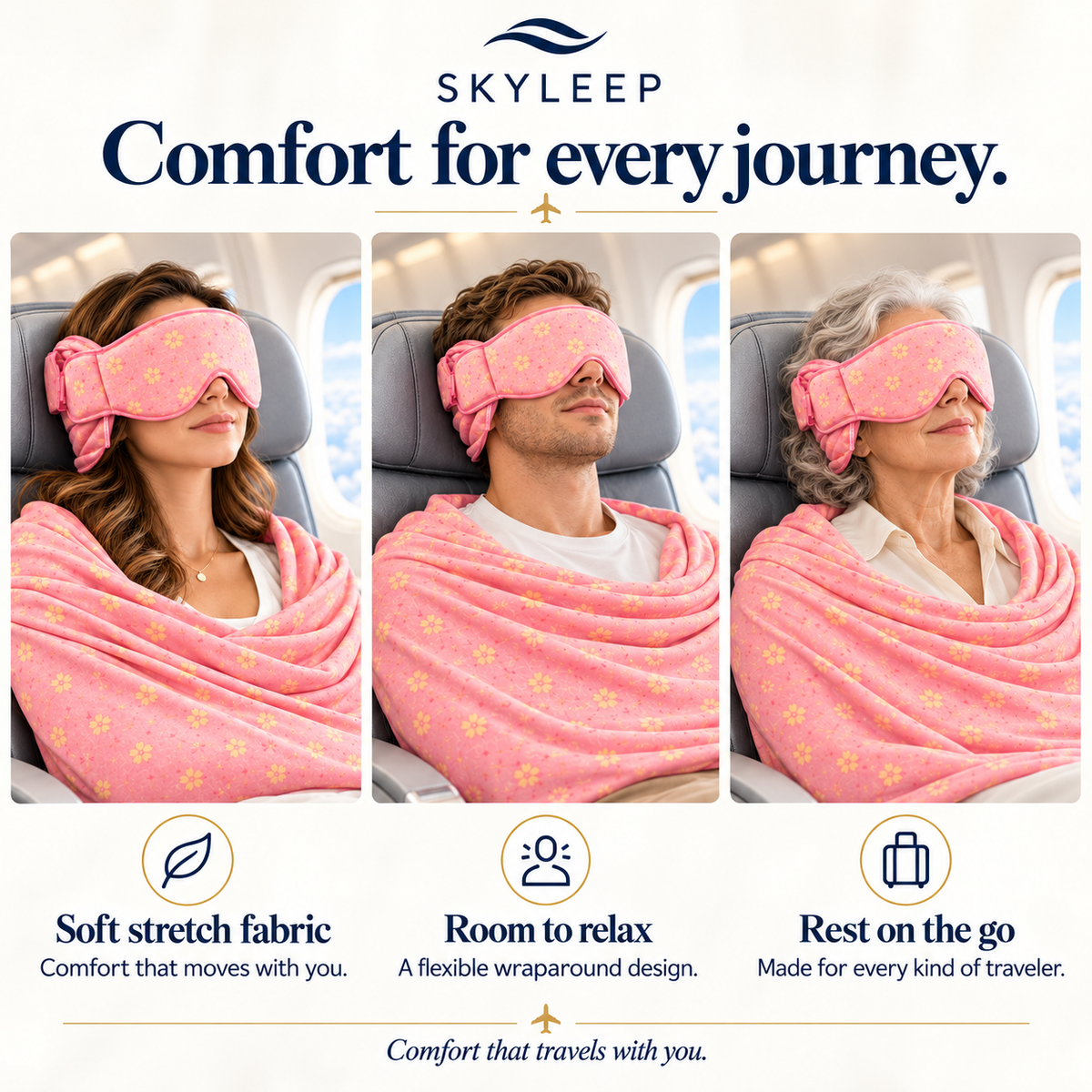 Skyleep First Class 3-in-1  Travel Sleep Set